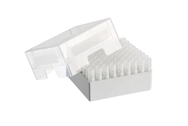 艾本德儲存盒 9 × 9, 可放置 81  個(gè)螺旋蓋（凍存）管， 3   mL，2  件，高 76  mm，3  英寸，聚丙烯材料，可耐受最低 -86  °C，可高溫高壓滅菌，帶蓋子并具有數(shù)字字母標(biāo)識